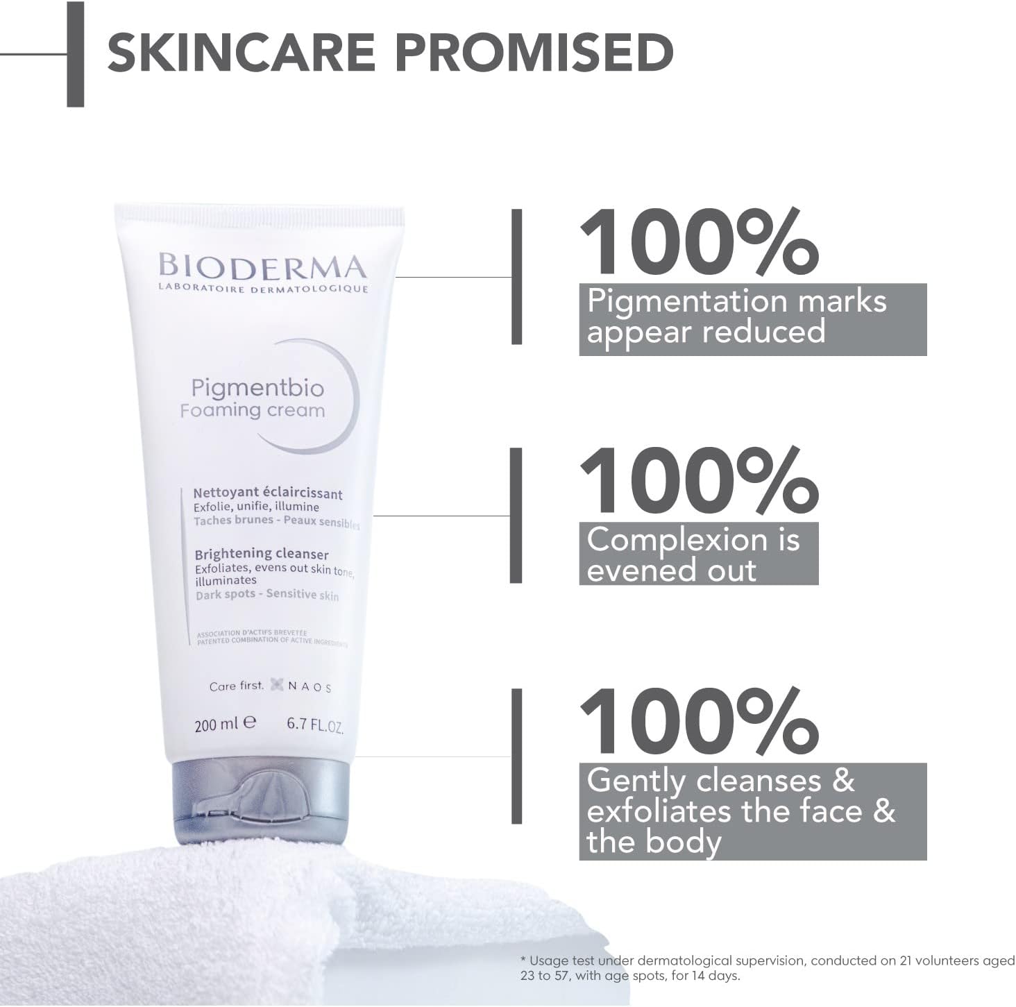 کرم فومینگ پاک کننده روشن کننده بایودرما مدل پیگمنت بیو Bioderma Pigmentbio Foaming Cream — تصویر ۵