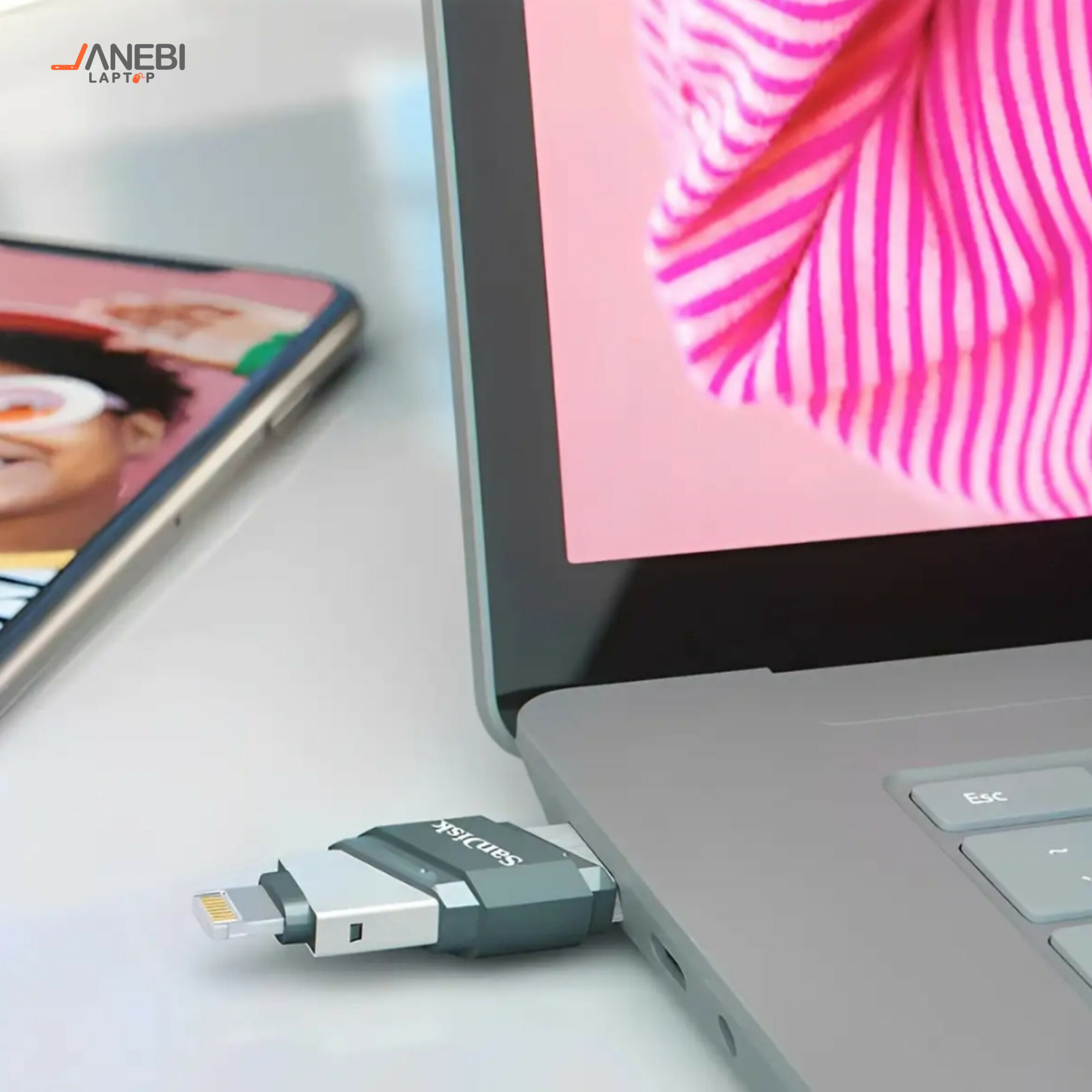فلش مموری سن دیسک iXPAND Flip ظرفیت 64 گیگابایت — تصویر ۷