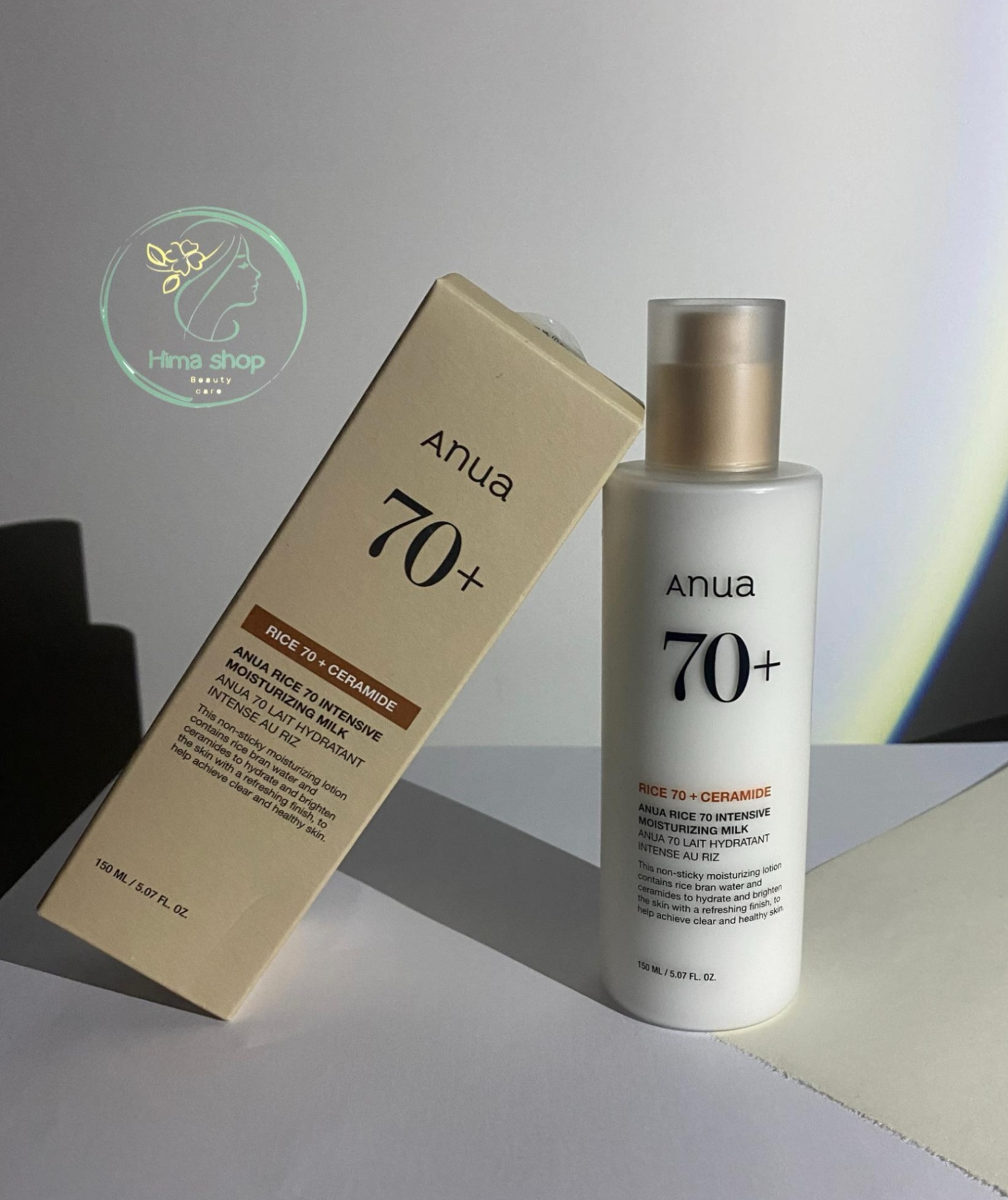 لوسیون مرطوب کننده برنج و سرامید آنوا anua rice70 intensive moisturizing milk — تصویر ۳