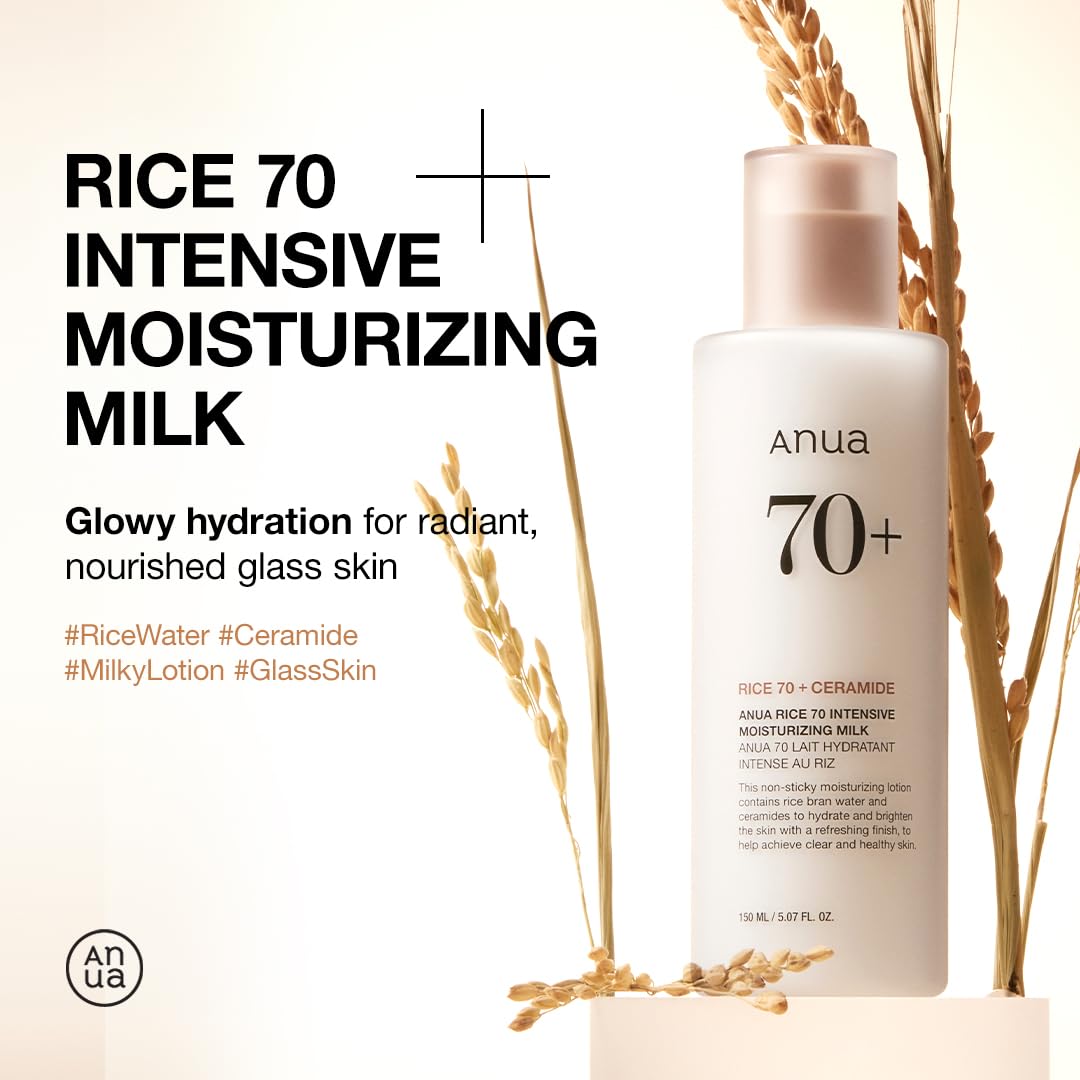 لوسیون مرطوب کننده برنج و سرامید آنوا anua rice70 intensive moisturizing milk — تصویر ۶