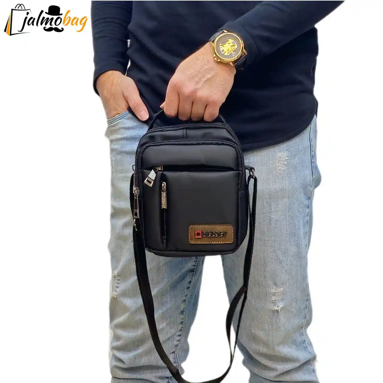 کیف دوشی برزنتی دلسی (کوچک)کد 2038 — تصویر ۳