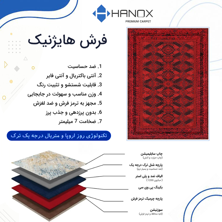 فرش ماشینی لاکی هانوکس طرح نانیک کد L239 — تصویر ۴