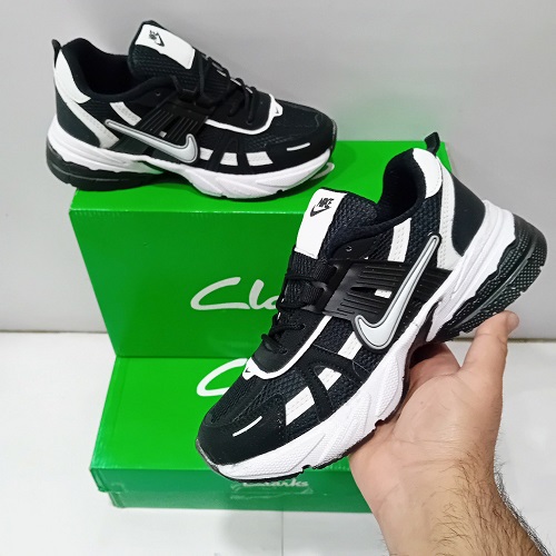 کتونی زنانه نایک v2k رنگ مشکی با کیفیت بالا-nike — تصویر ۲