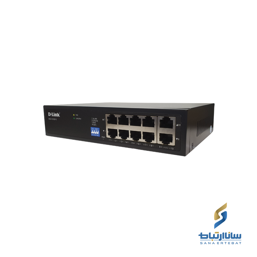 سوئیچ ۸ پورت POE گیگابیتی دی لینک مدل DGS-F1010P-E — تصویر ۳
