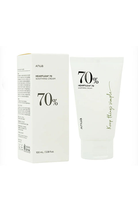 کرم مرطوب کننده و تسکین دهنده هارتلیف ۷۰٪ آنوا anua heartleaf 70 soothing cream 100ml