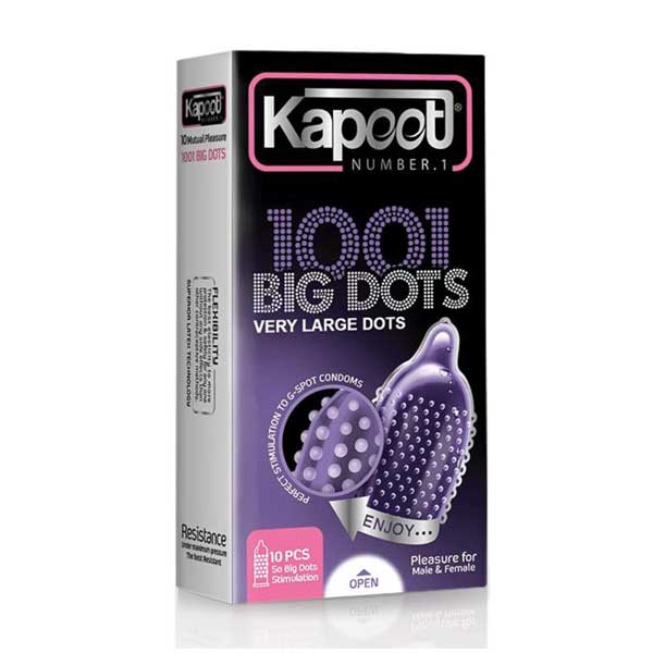کاندوم 1001 خار درشت big dots کاپوت 10 عددی — تصویر ۲