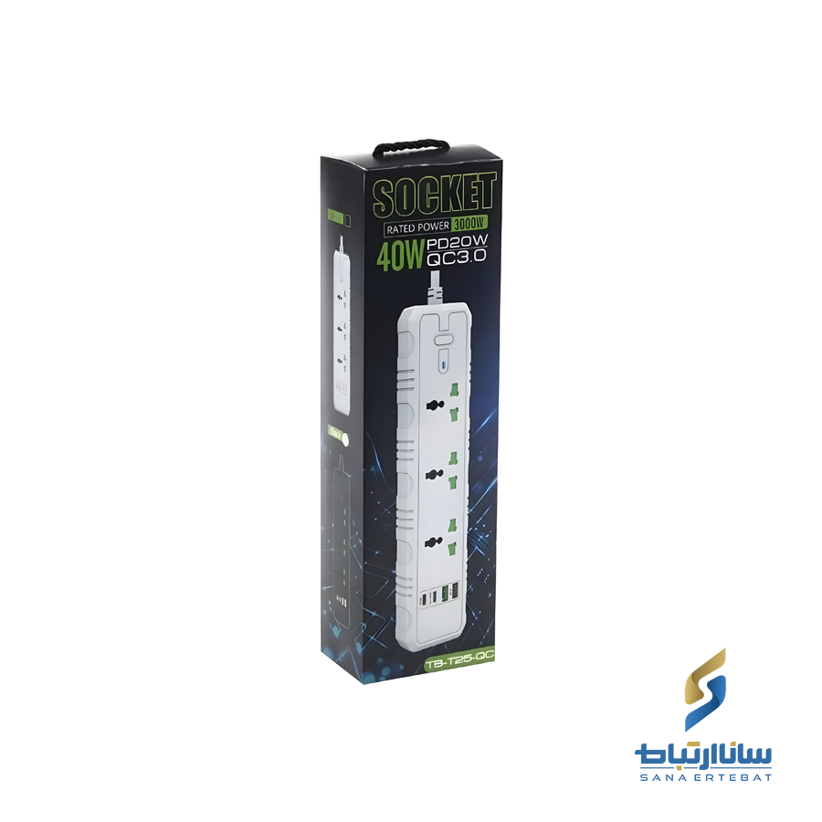 چندراهی برق مدل Power SocketT B-T25-QC — تصویر ۳