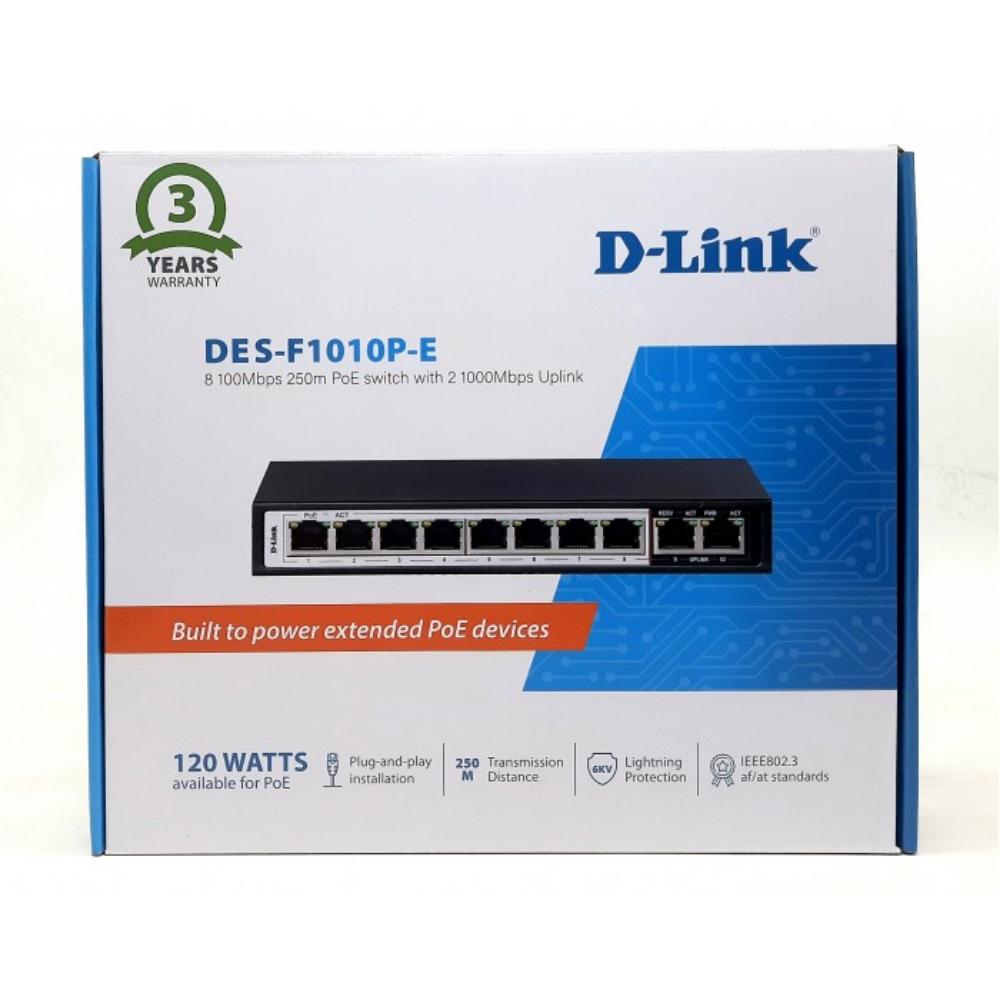سوئیچ 10 پورت POE دی لینک مدل DES-F1010P-E — تصویر ۳