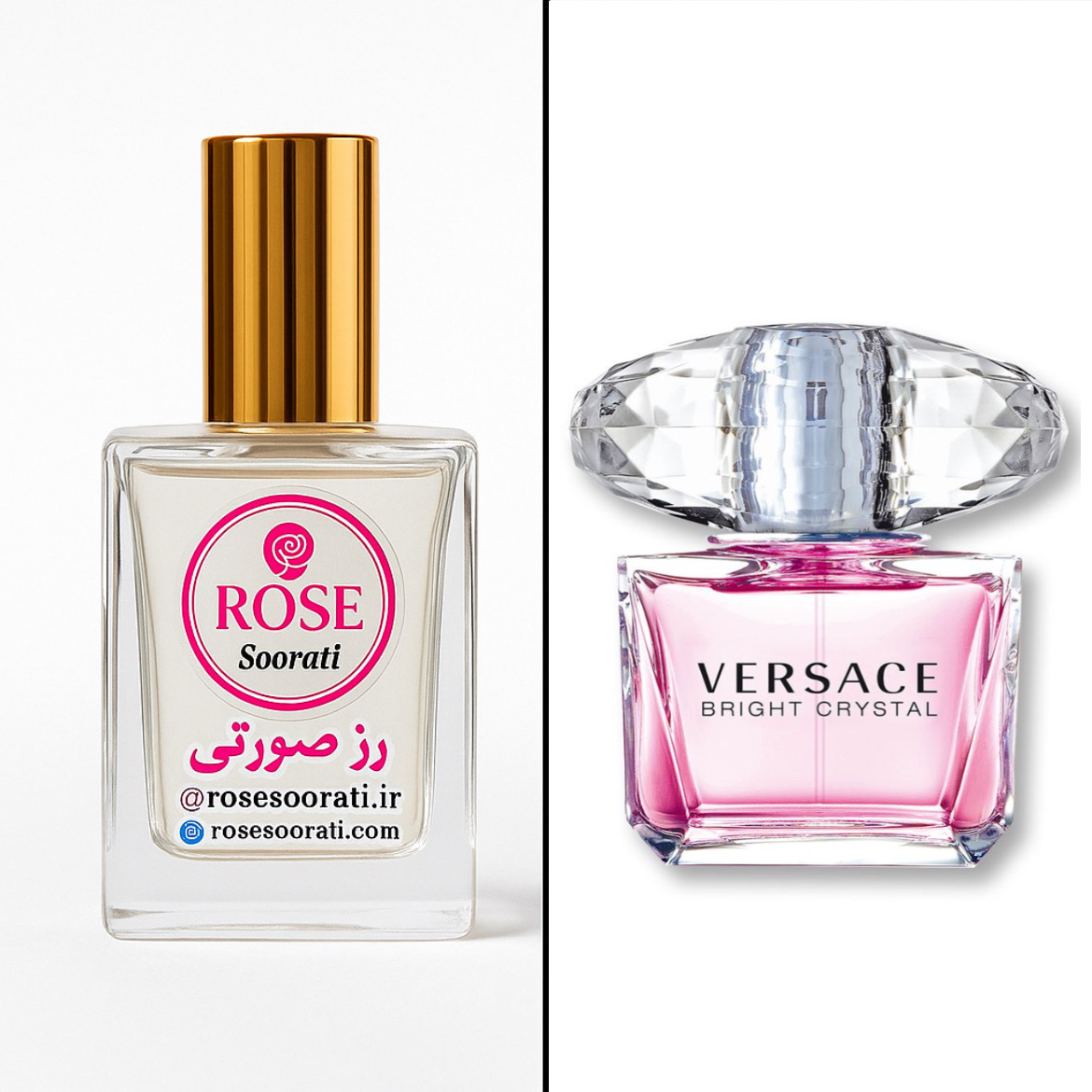 عطر گرمی رز صورتی رایحه Versace Crystal Noir (ورساچه کریستال نویر)