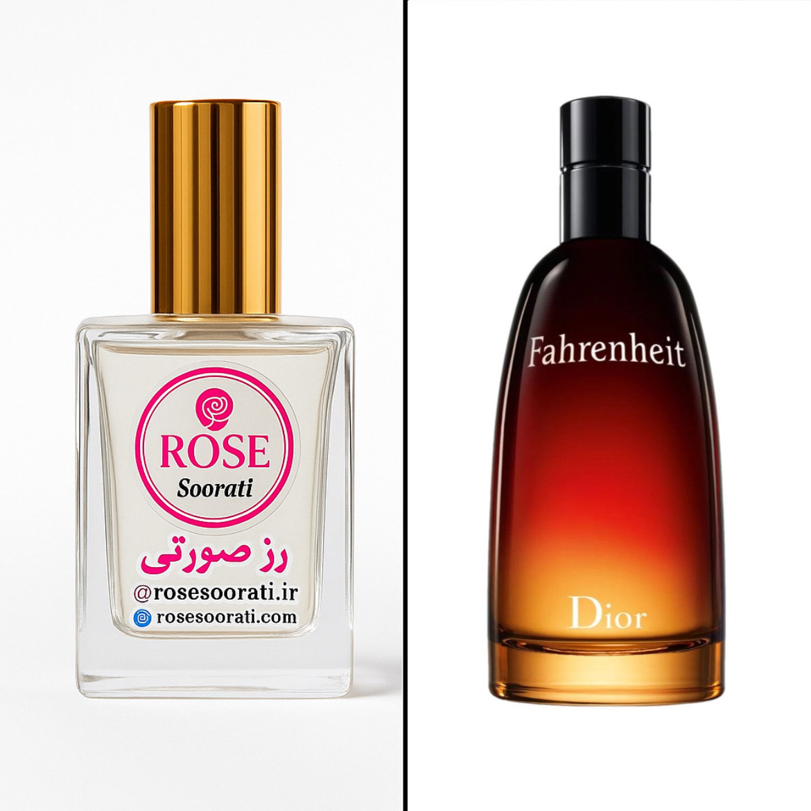 عطر گرمی رز صورتی رایحه Dior Fahrenheit (فارنهایت)