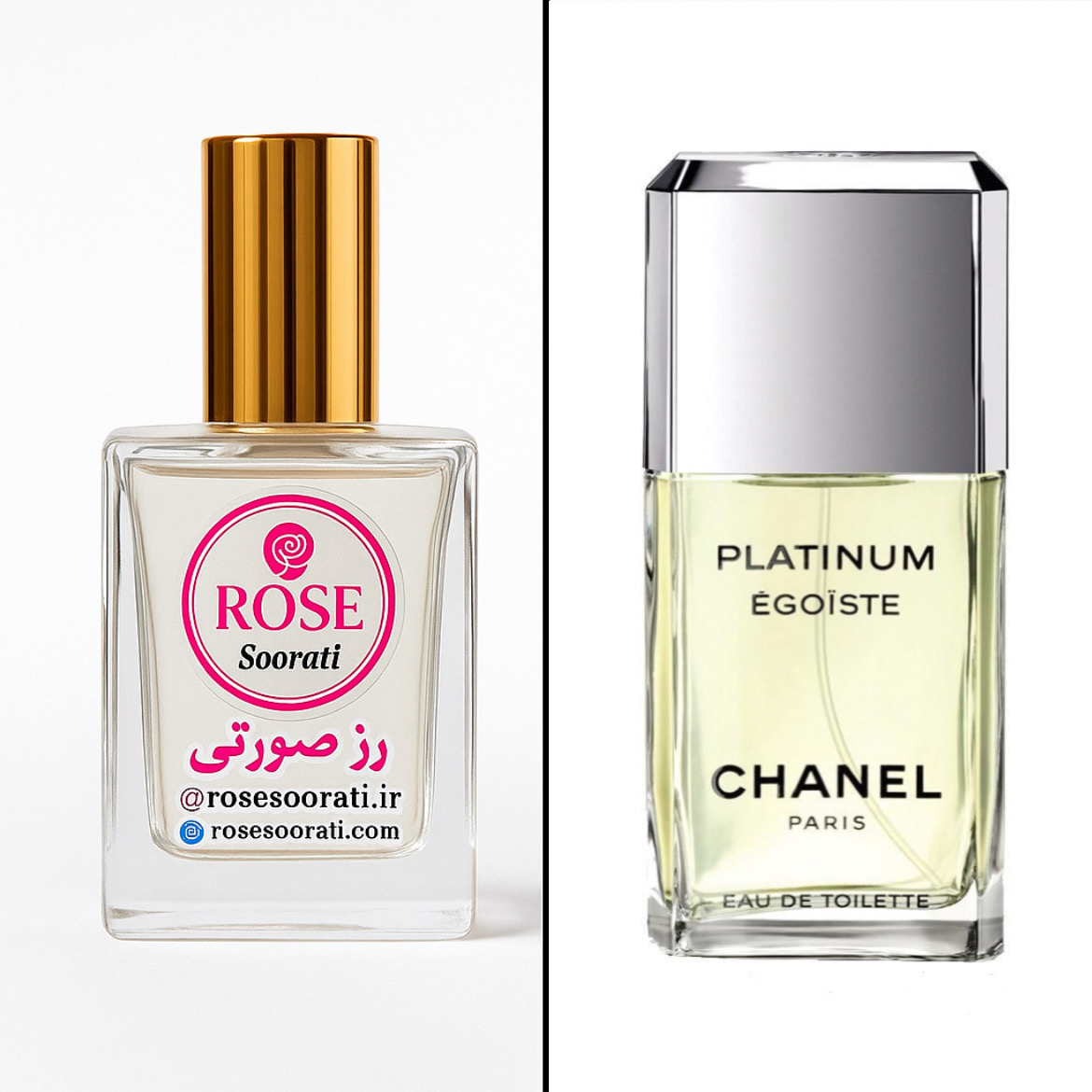 عطر گرمی رز صورتی رایحه Platinum Égoïste Chanel (پلاتینیوم)