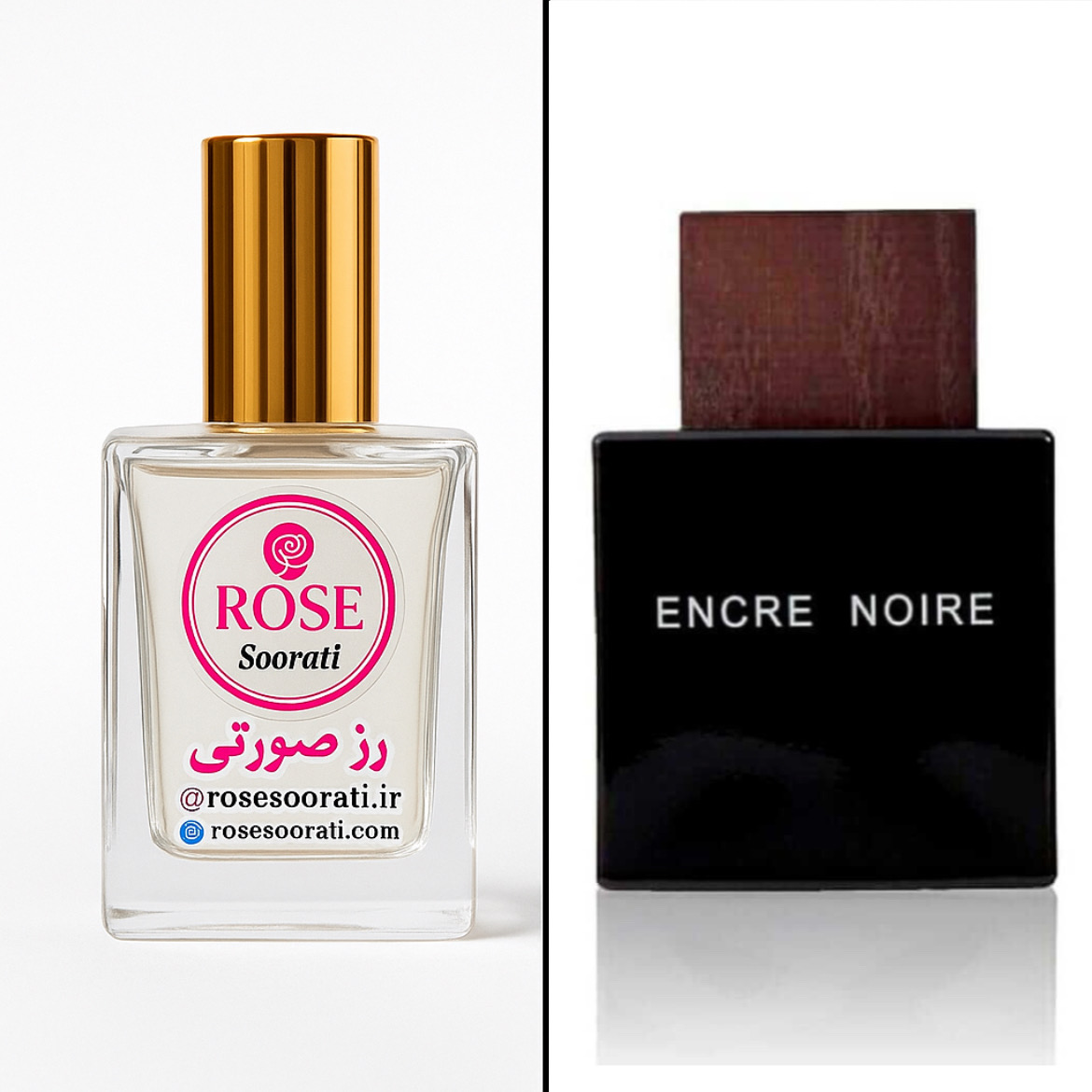 عطر گرمی رز صورتی رایحه Lalique Encre Noire (لالیک مشکی)