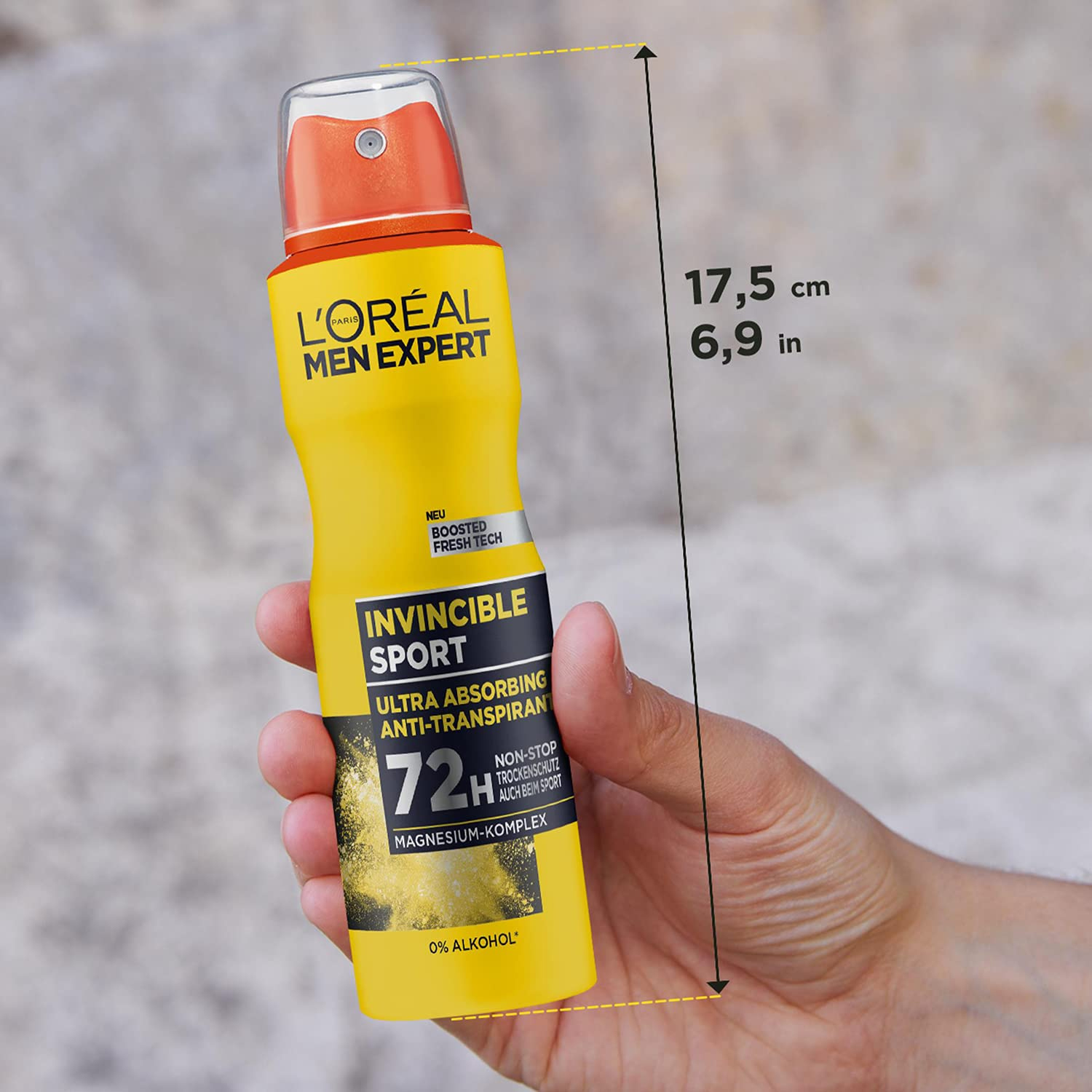 اسپری ضد تعریق مردانه لورال مدل INVINCIBLE SPORT حجم 250 میل — تصویر ۳