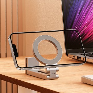 هولدر مگنتی گوشی موبایل و تبلت قابل اتصال به لبه میز، تخت و خودرو تاشو مدل E01 — تصویر ۶