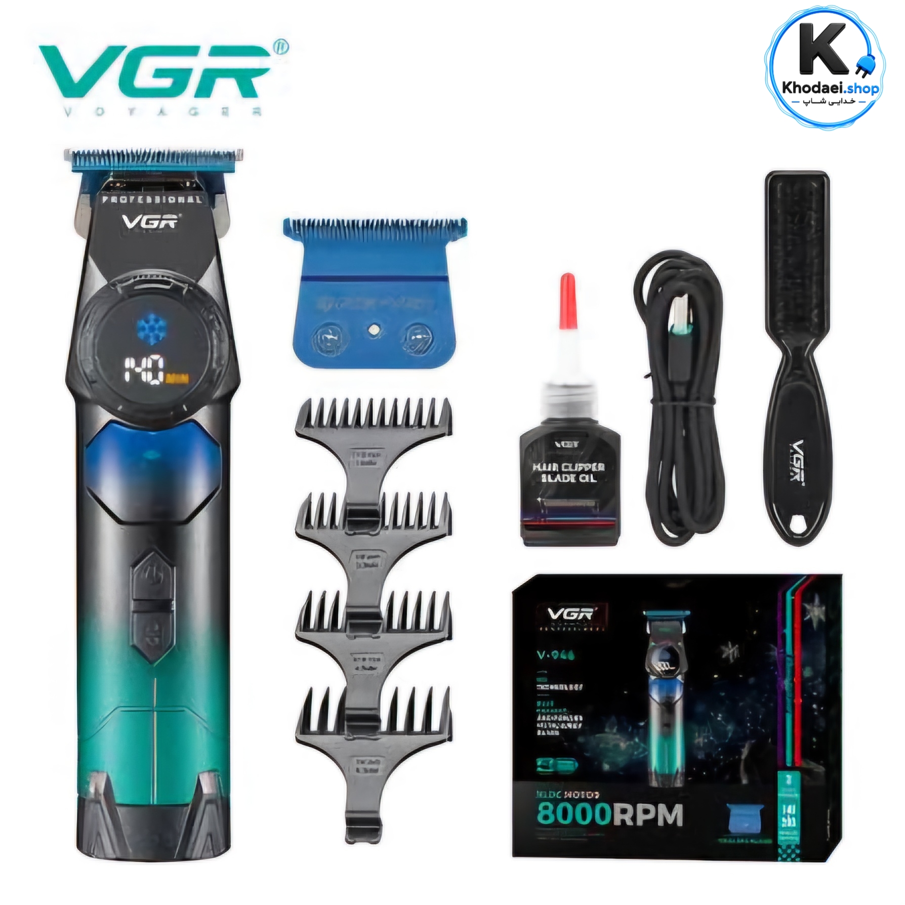 ماشین اصلاح وی جی آر مدل V946 با تیغه سرامیک — تصویر ۳
