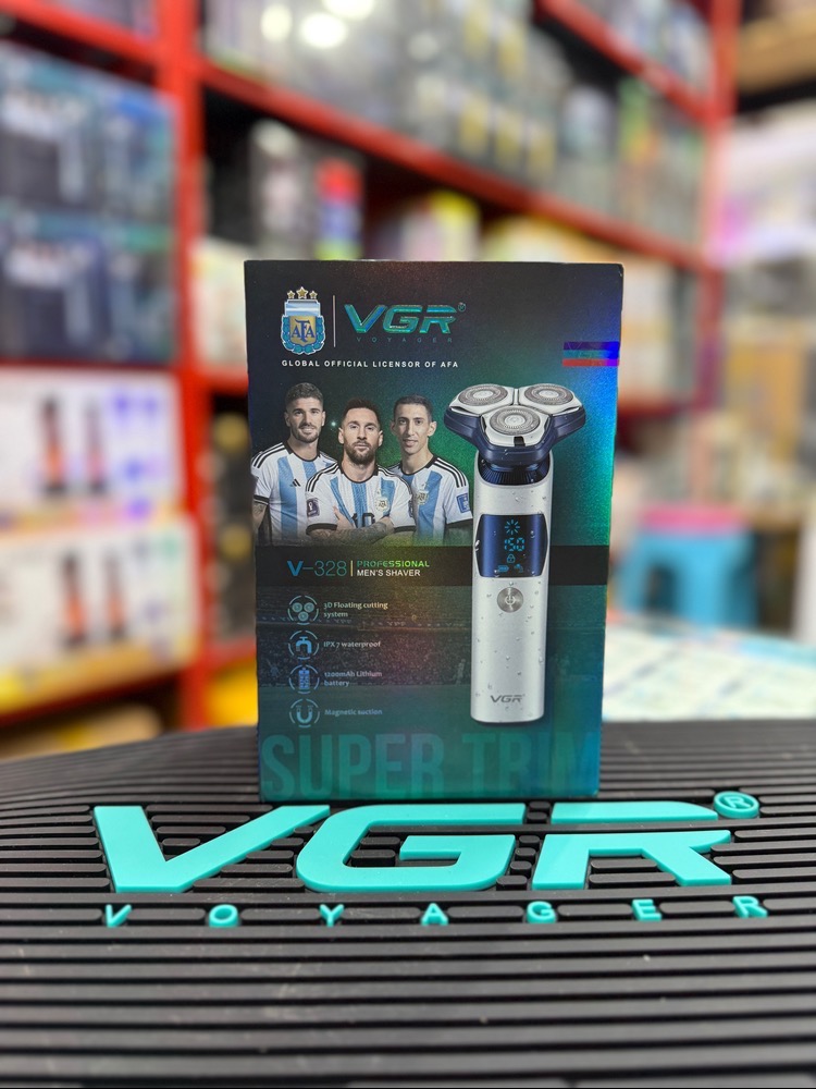 ماشین اصلاح وی جی آر مدل V-328 سه تیغ ضد آب با برش چرخشی3v — تصویر ۵