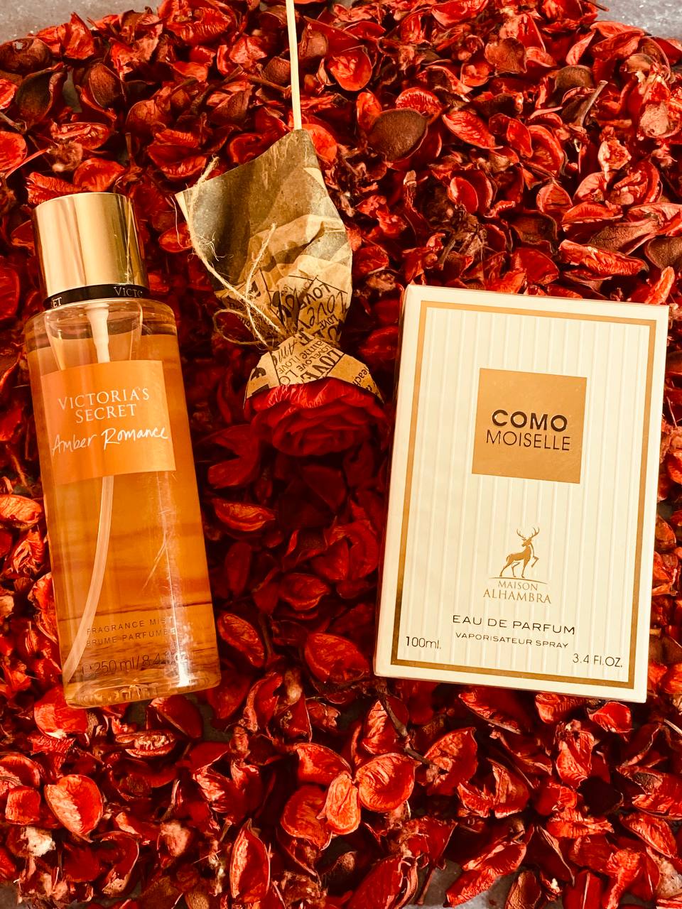 پک کادویی عطر شنل مادمازل + بادی اسپلش آمبر رومنس – کد۴