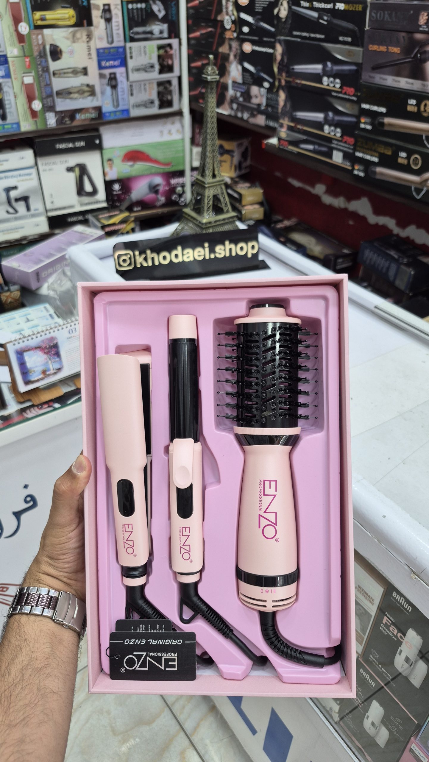 سشوار برس دار انزو مدل EN3316 ۳ در ۱ — تصویر ۳