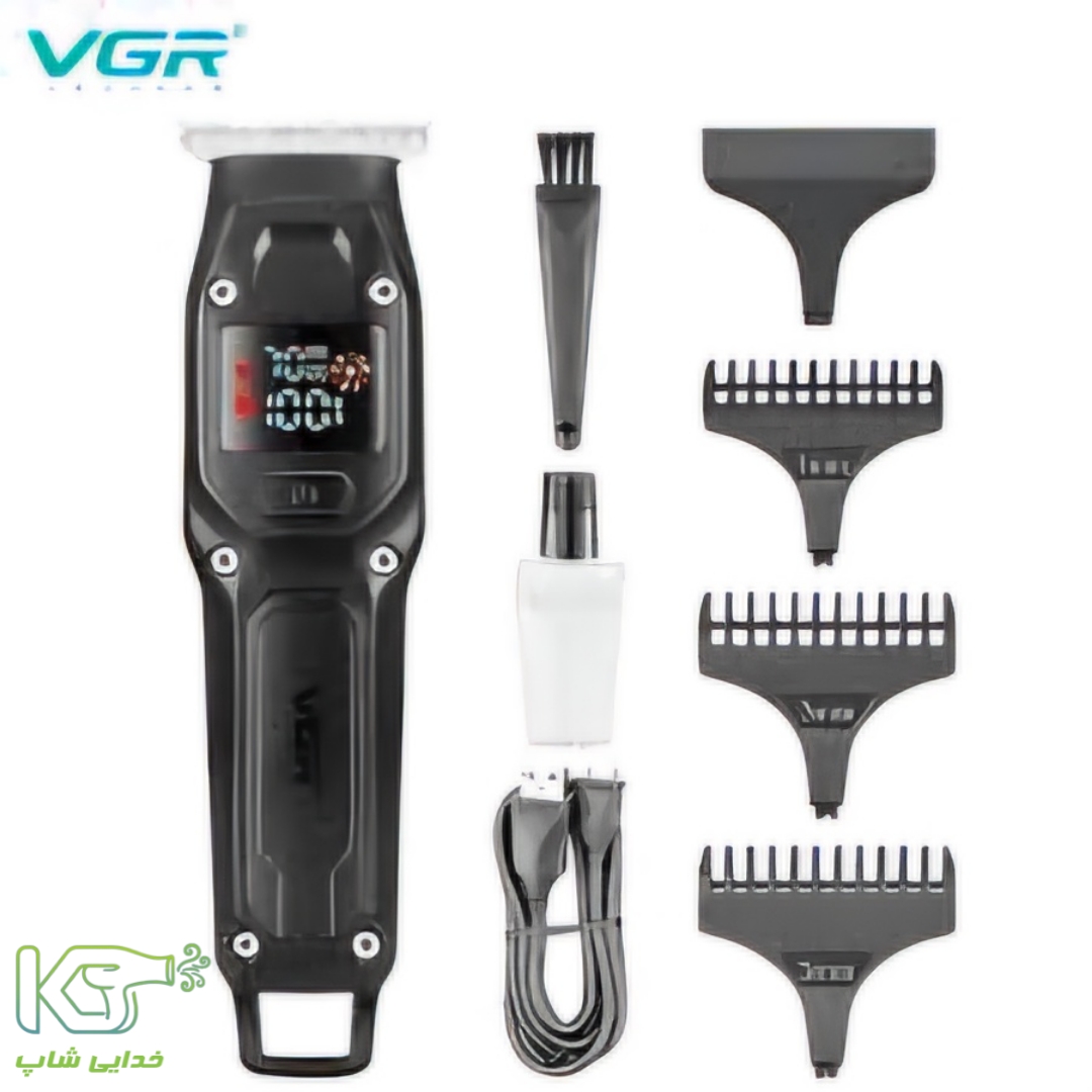 ماشین اصلاح وی جی آر مدل V-964 با تیغه کربن استیل و فناوری برش مستقیم — تصویر ۲