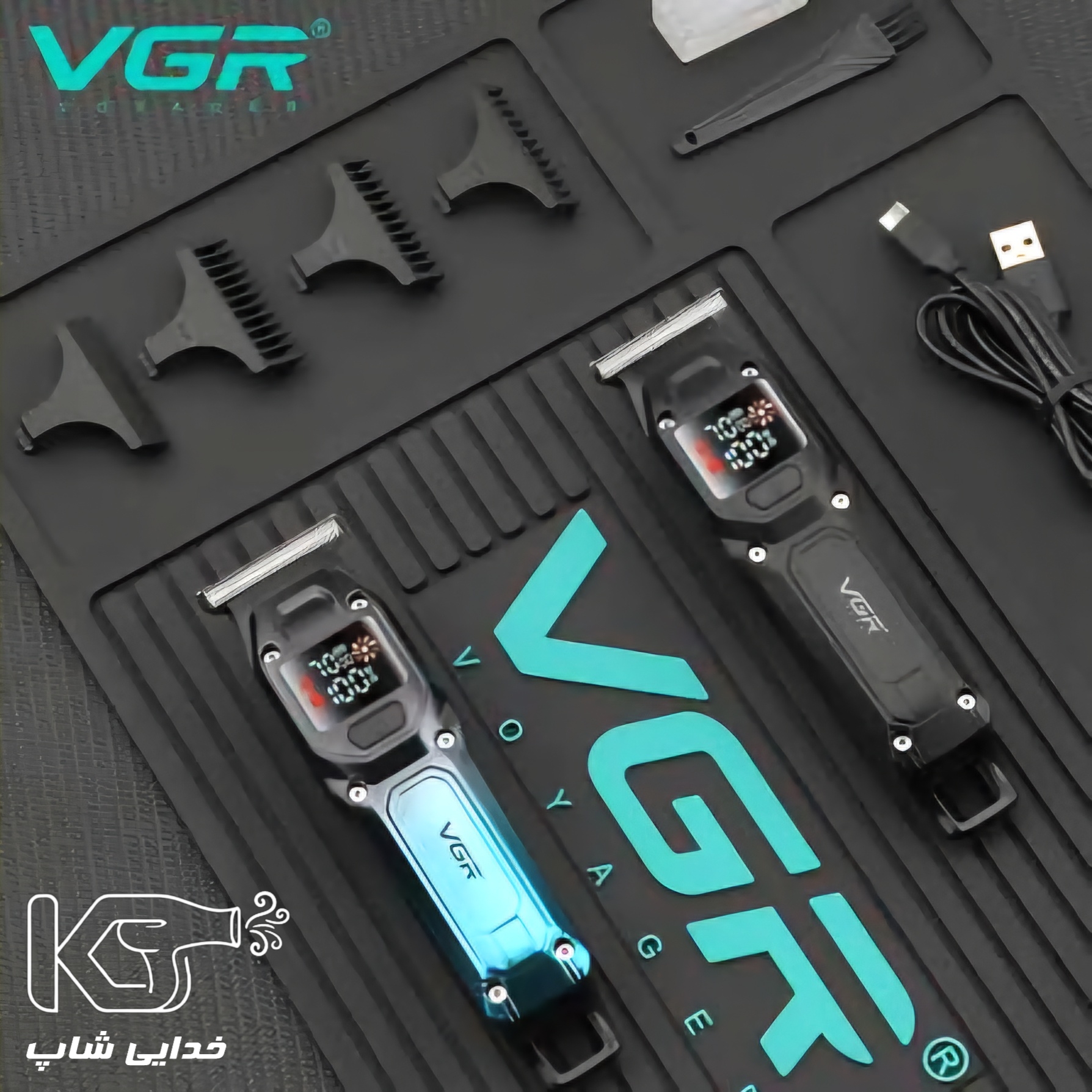 ماشین اصلاح وی جی آر مدل V-964 با تیغه کربن استیل و فناوری برش مستقیم — تصویر ۵