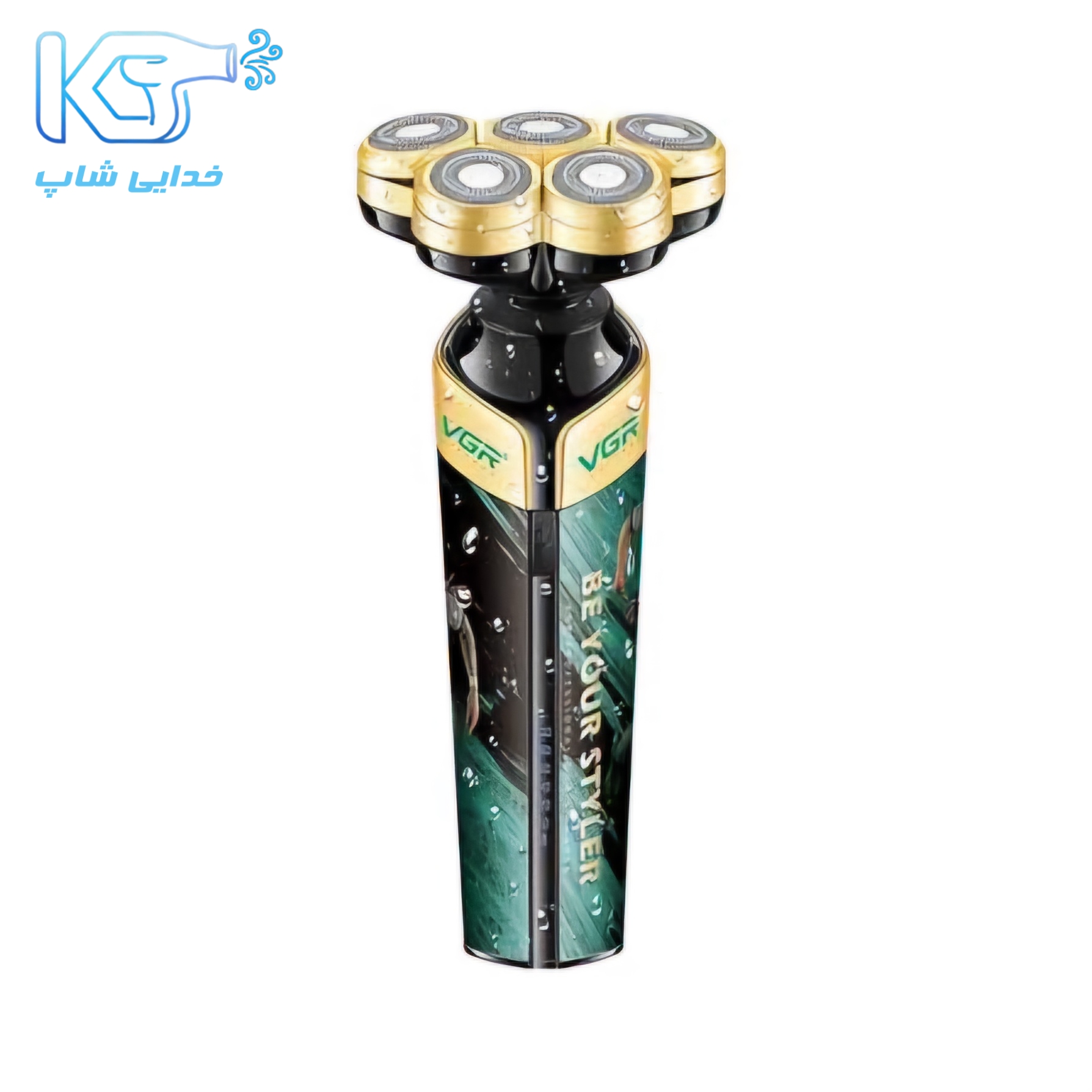ماشین اصلاح موی صورت شارژی وی جی ار مدل V-330 – ارتشی زیتونی