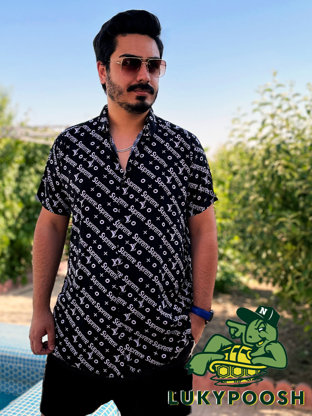 پیراهن ساحلی سوپریمی و لویی ویتون کد 43 — تصویر ۳