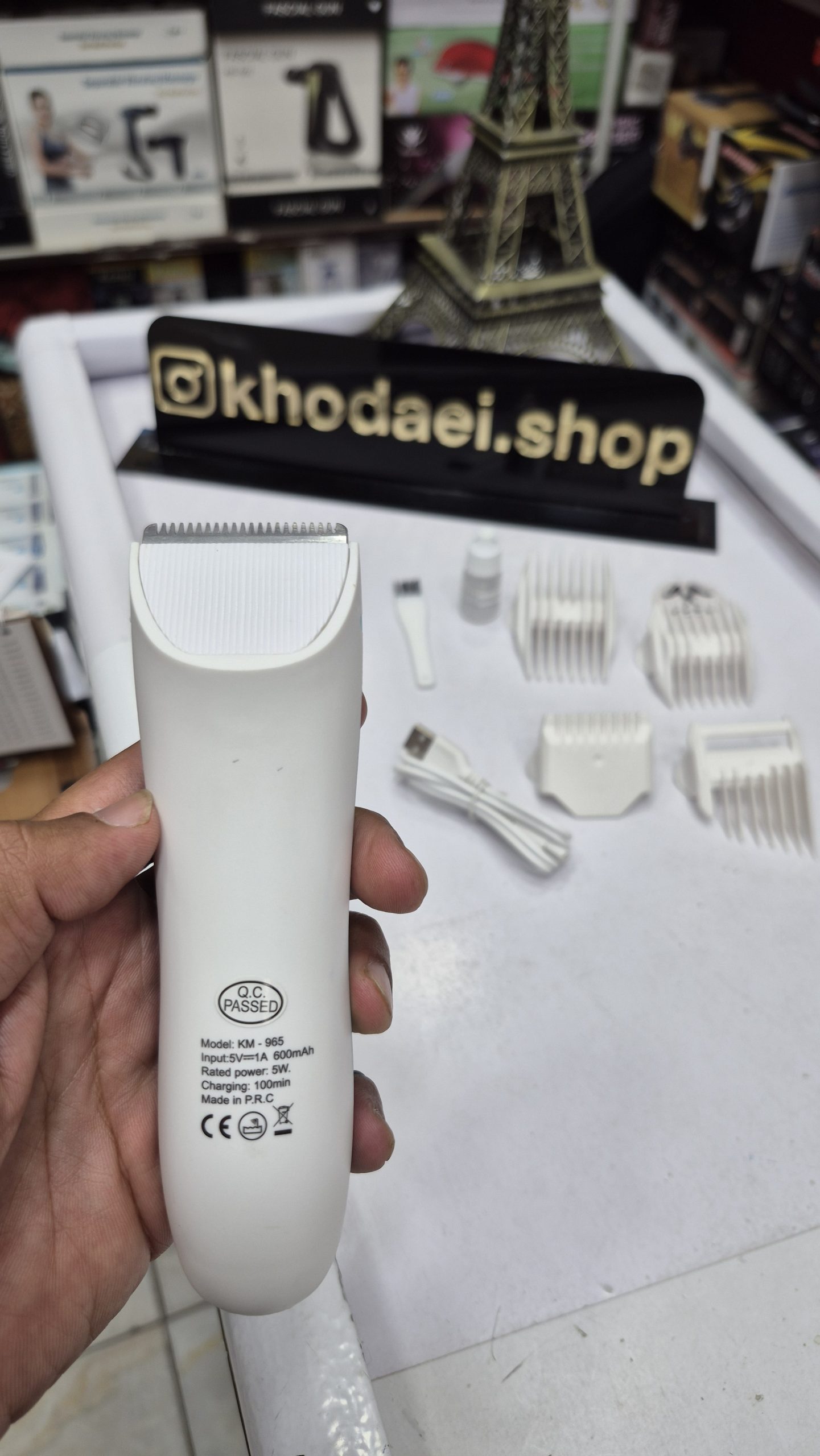ماشین اصلاح کیمی مدل KM965 با تیغه سرامیکی مخصوص کودکان — تصویر ۵