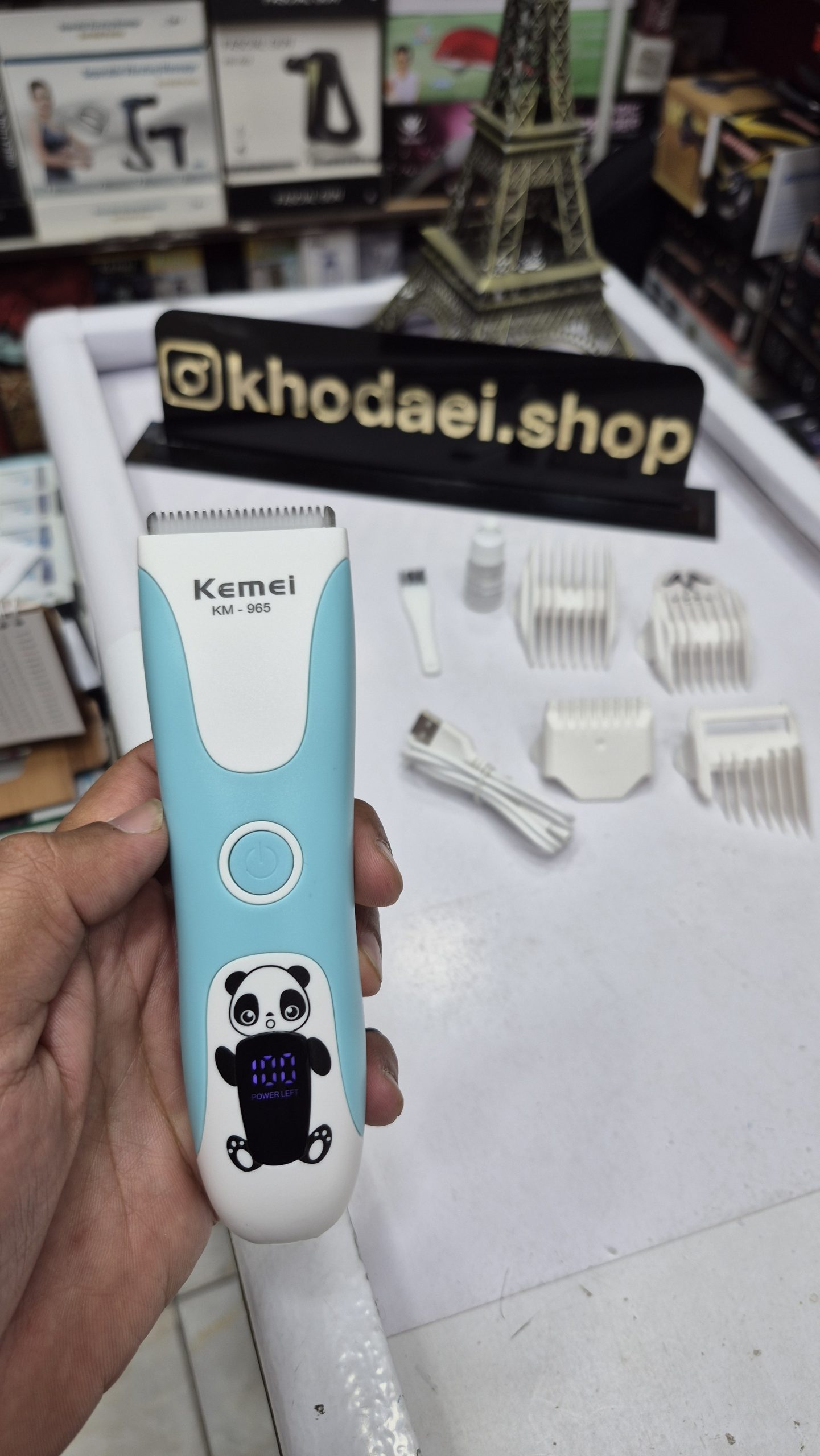 ماشین اصلاح کیمی مدل KM965 با تیغه سرامیکی مخصوص کودکان — تصویر ۶