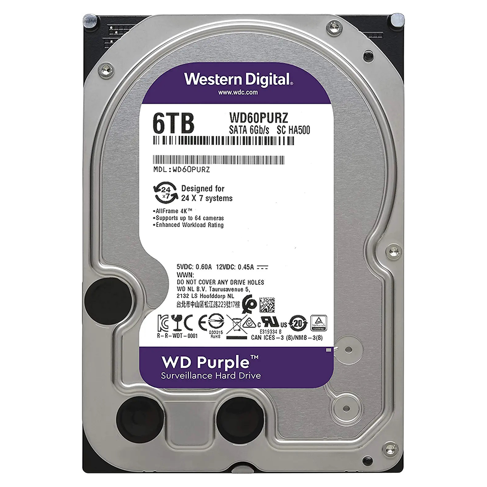 هارددیسک اینترنال وسترن دیجیتال مدل Purple WD60PURZ ظرفیت 6 ترابایت — تصویر ۵
