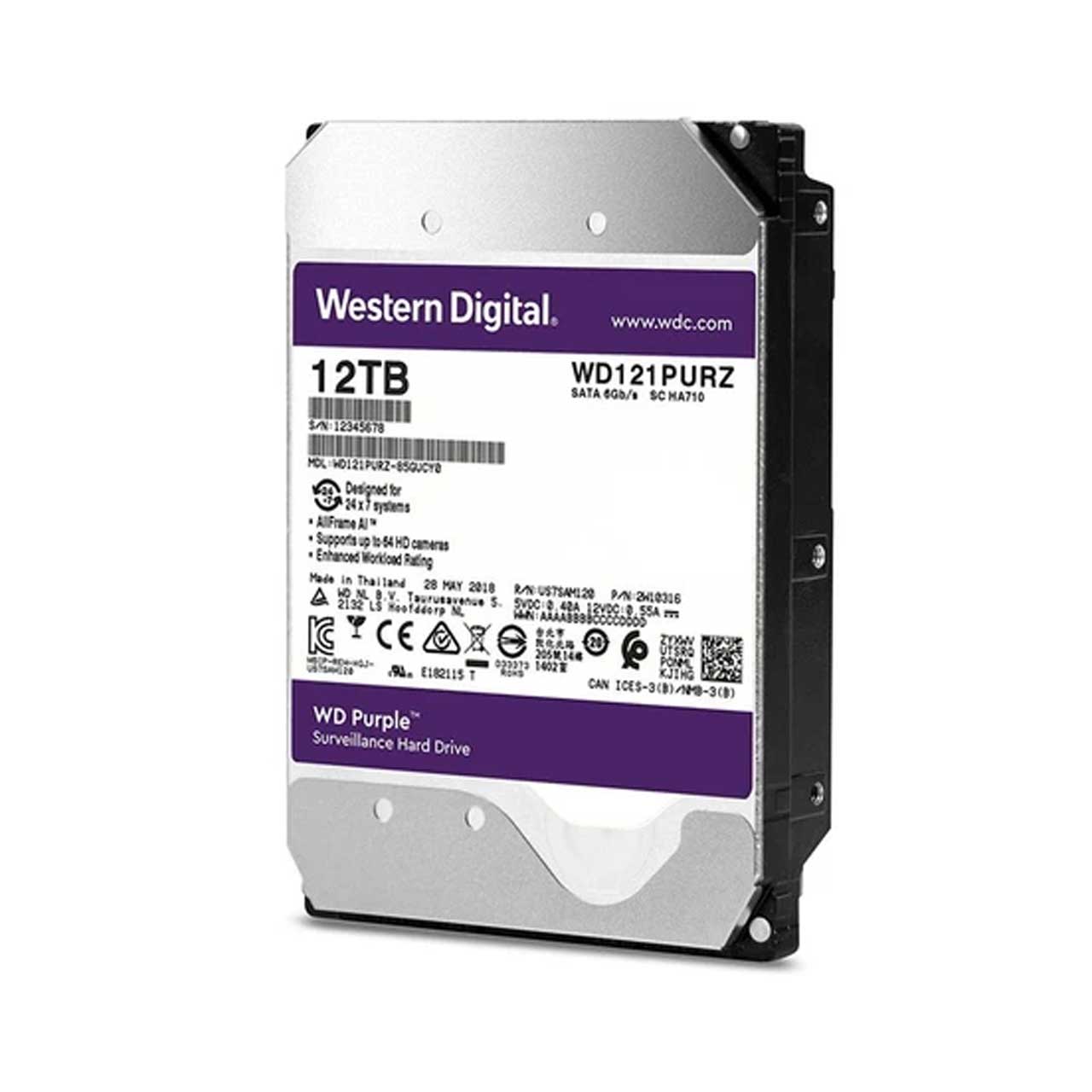 هارددیسک اینترنال وسترن دیجیتال مدل Purple WD121PURZ ظرفیت 12 ترابایت — تصویر ۵