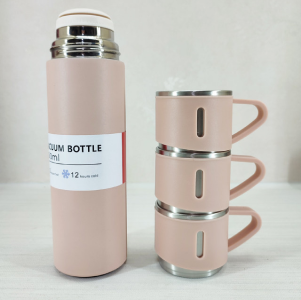 فلاسک مدل کادویی VACUUM FLASK SET گنجایش 0.5 لیتر به همراه لیوان — تصویر ۳