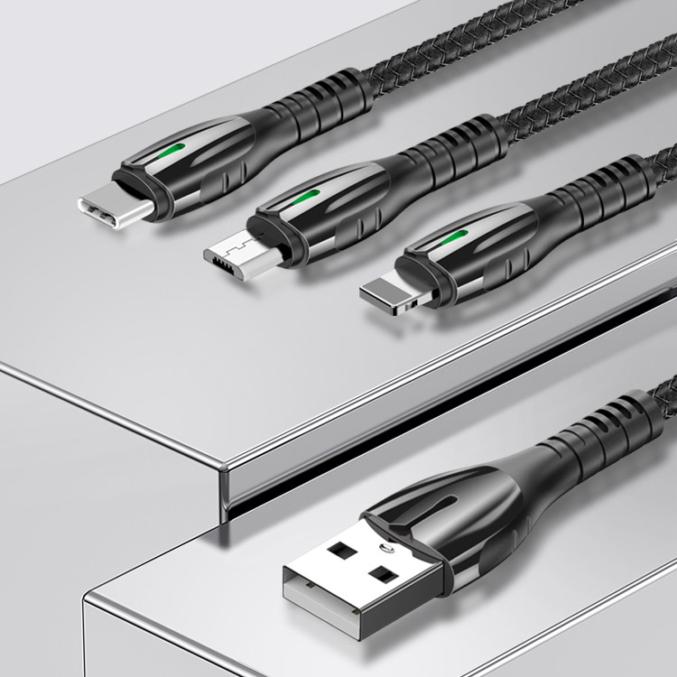 کابل تبدیل USB به لایتنینگ/USB-C/microUSB یسیدو مدل CA44 طول 1.3 متر — تصویر ۴