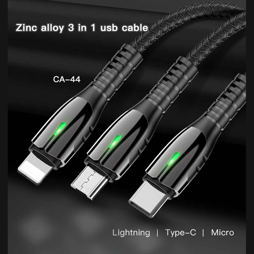 کابل تبدیل USB به لایتنینگ/USB-C/microUSB یسیدو مدل CA44 طول 1.3 متر — تصویر ۶