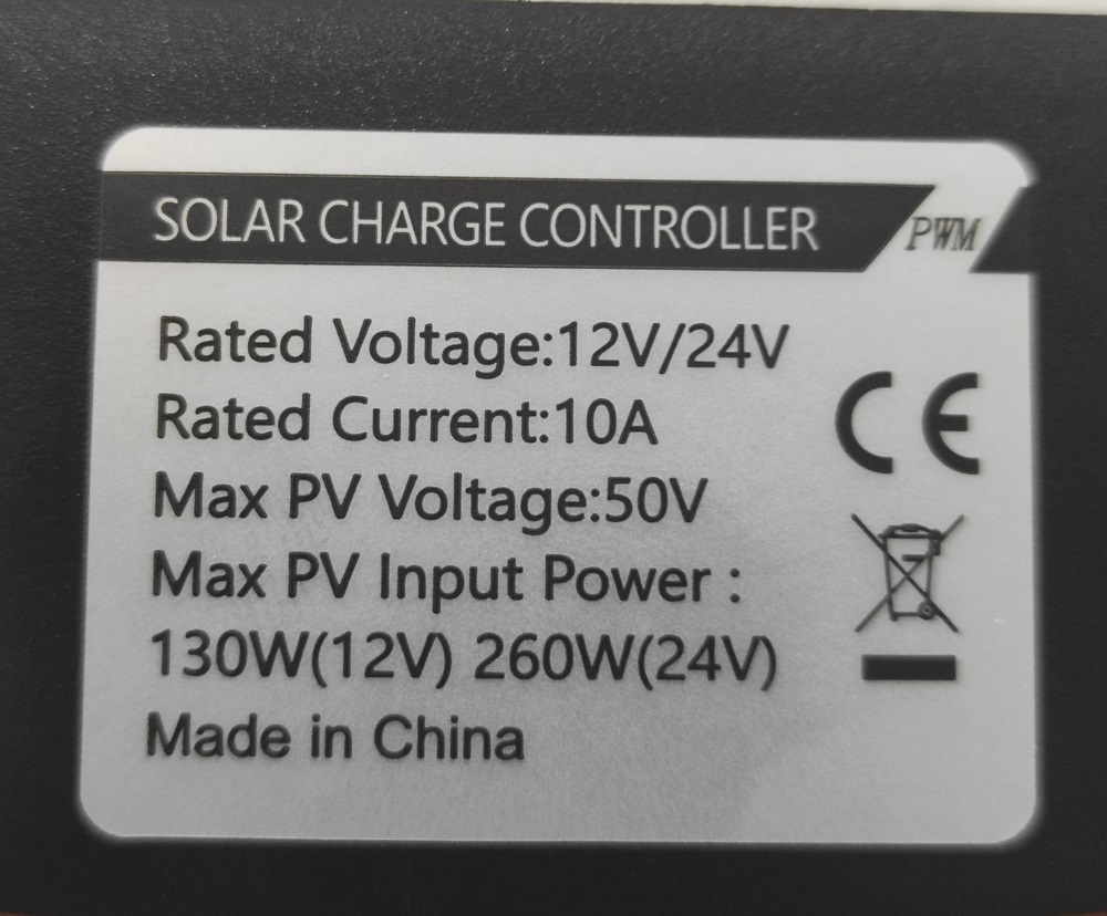 شارژ کنترلر 10 آمپر 12/24 ولت PWM برند Restar Solar مدل RT-MT10 — تصویر ۳