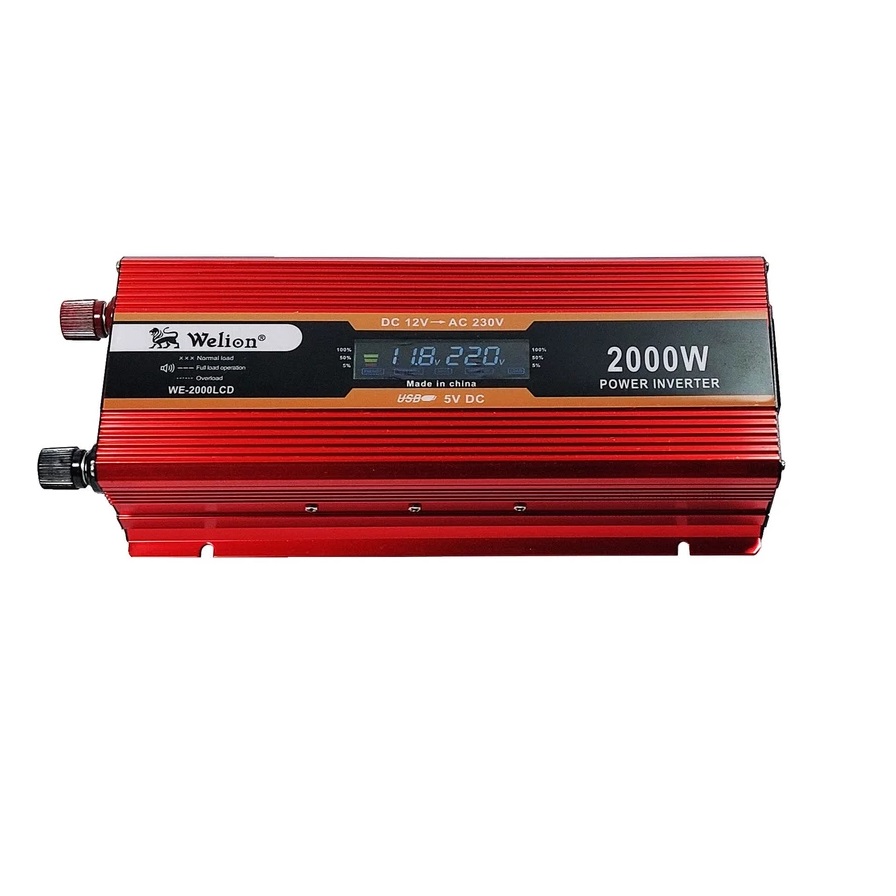 مبدل برق خودرو 2000 وات 12 ولت Welion (ویلیون) مدل We-2000LCD — تصویر ۳