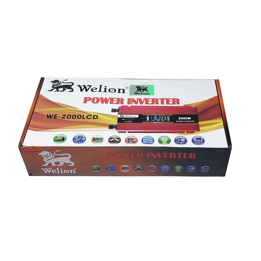 مبدل برق خودرو 2000 وات 12 ولت Welion (ویلیون) مدل We-2000LCD — تصویر ۵