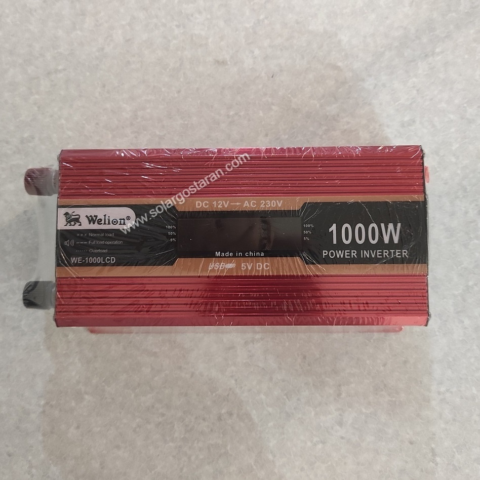 مبدل برق خودرو 1000 وات 12 ولت Welion (ویلیون) مدل We-1000LCD — تصویر ۲