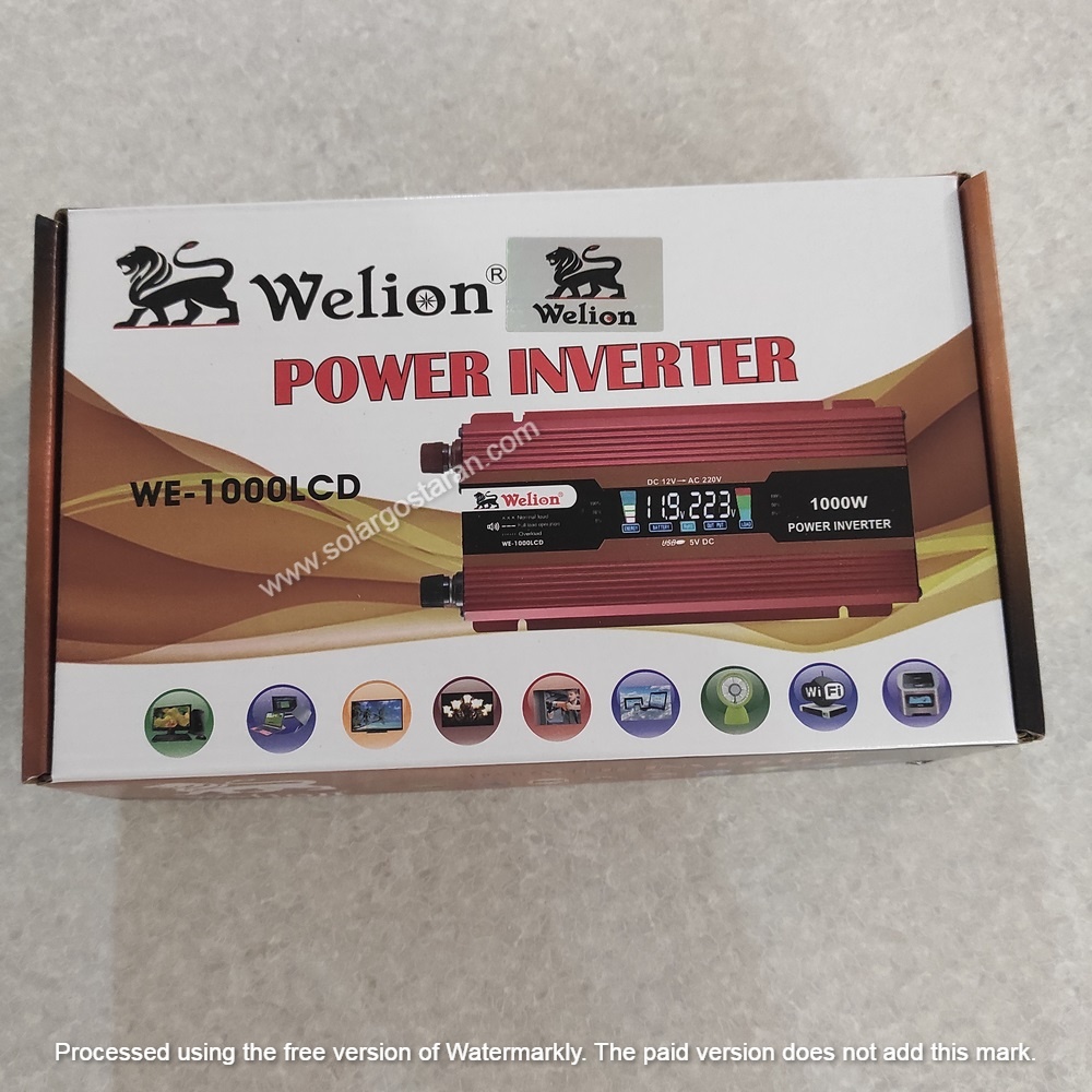 مبدل برق خودرو 1000 وات 12 ولت Welion (ویلیون) مدل We-1000LCD — تصویر ۷