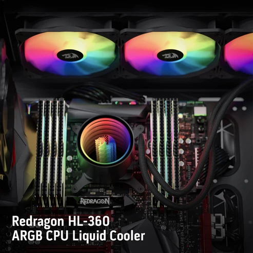 خنک کننده مایع پردازنده ردراگون مدل CCW-1020 RGB — تصویر ۴