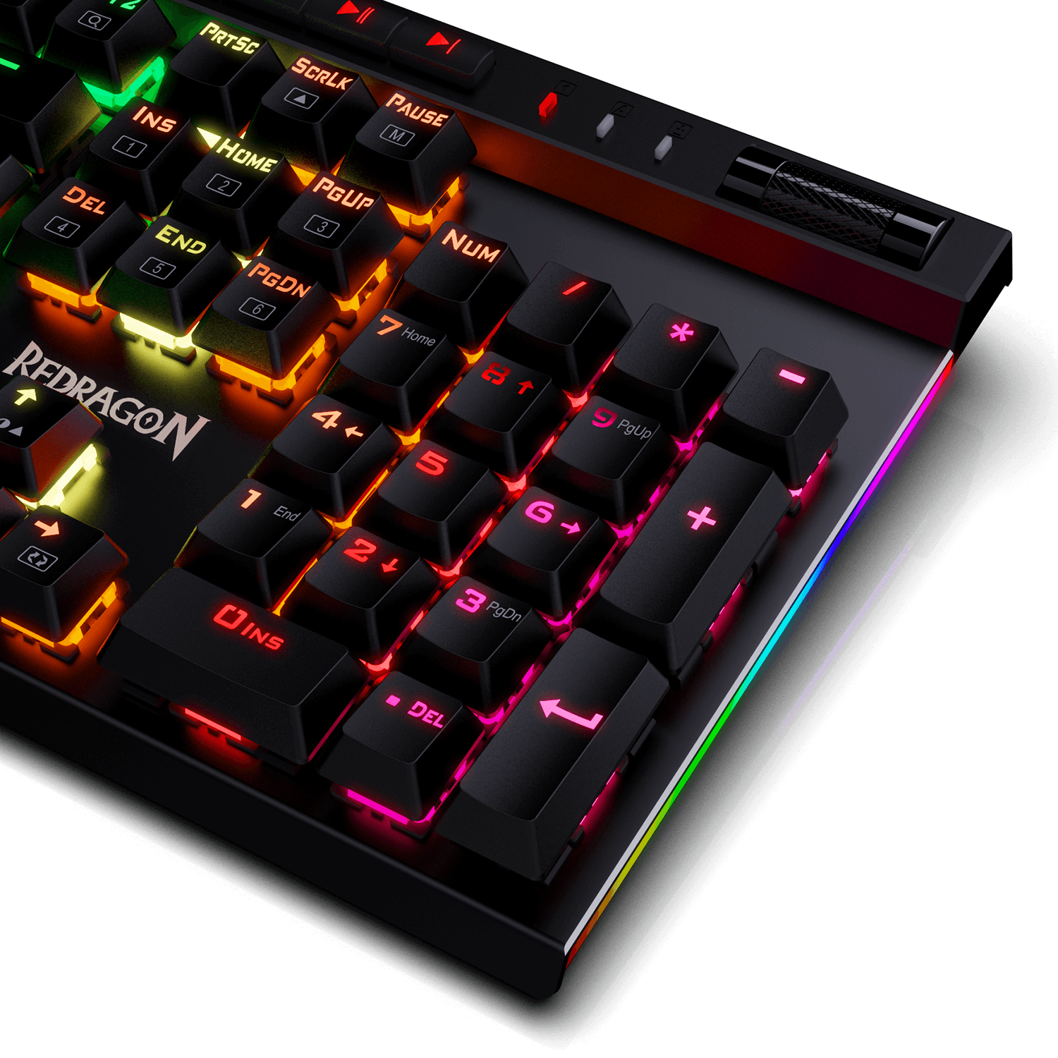 کیبورد مکانیکال گیمینگ Redragon VATA K580 RGB | دارای 5 کلید ماکرو، سوئیچ آبی و نورپردازی RGB — تصویر ۳