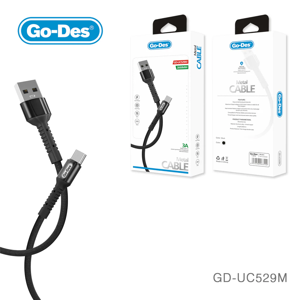 کابل Micro USB گو دس GD-UC529M | کابل شارژ سریع و انتقال اطلاعات 2 متری 3 آمپر