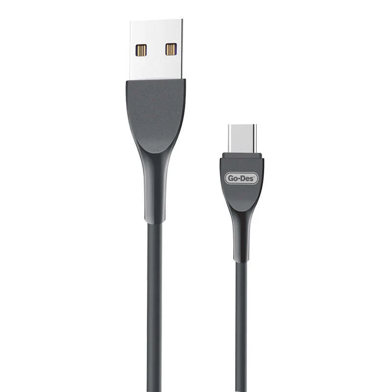 کابل شارژ و انتقال داده Type-C Go-Des GD-UC510TC | کابل فست شارژ 2.4 آمپر 1 متری