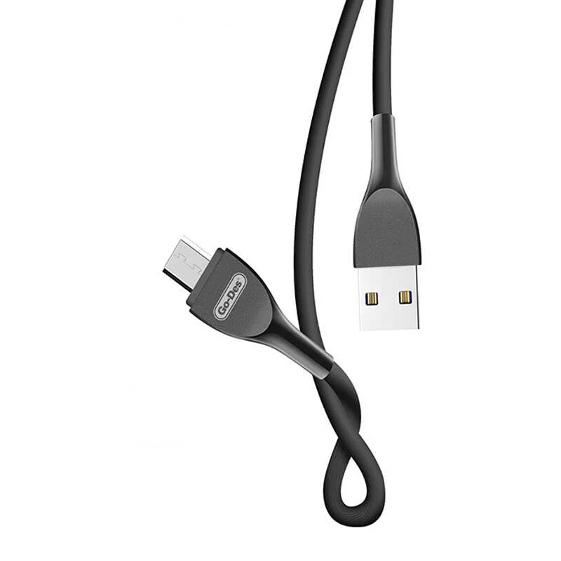 کابل شارژ و انتقال داده Micro USB Go-Des GD-UC510M | کابل فست شارژ 2.4 آمپر 1 متری