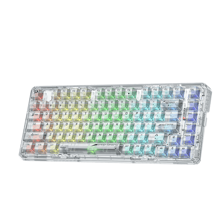 Redragon K649 PRO 78% Wireless Gasket RGB Gaming Keyboard | کیبورد گیمینگ شفاف بی‌سیم با اتصال 3 حالته و سوییچ قابل تعویض