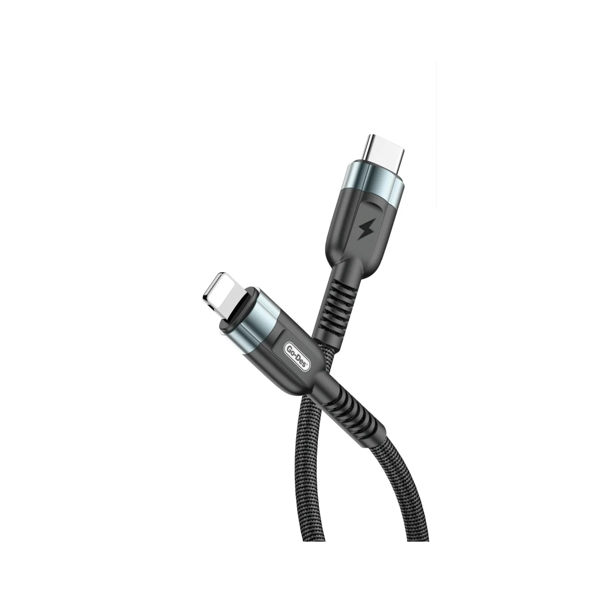 کابل شارژ سریع Type-C به Lightning Go-Des GD-UC609 TC-IP | کابل PD 20W یک متری با انتقال دیتا — تصویر ۲