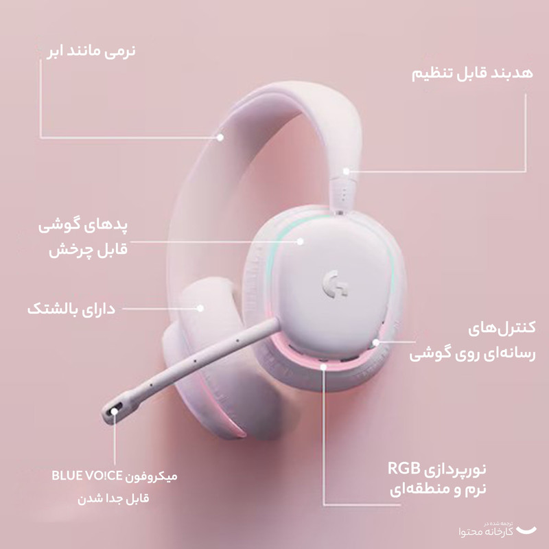 هدست مخصوص بازی بلوتوثی لاجیتک مدل G735 — تصویر ۷