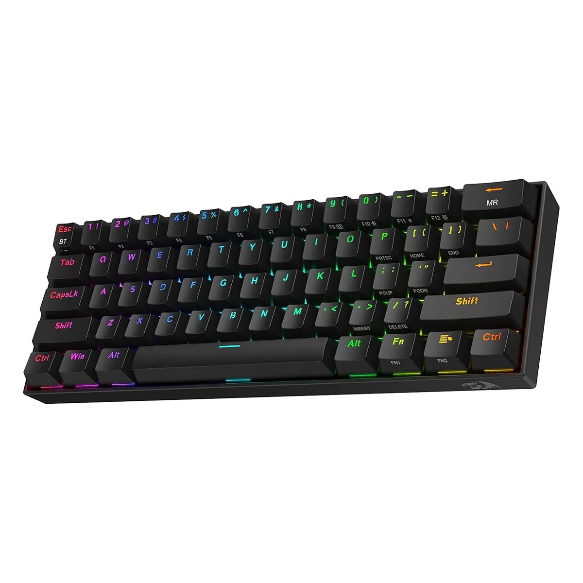 کیبورد وایرلس گیمینگ ردراگون مدل DRACONIC PRO K530 – سوییچ مکانیکال قهوه‌ای، Tenkeyless، نورپردازی RGB، بلوتوث 5.0