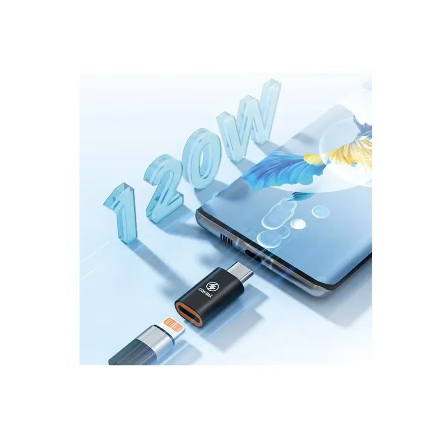 مبدل Lightning به Type-C گو-دس مدل Go-Des GD-CT063 | پشتیبانی از شارژ سریع 120 وات، انتقال داده و صدا — تصویر ۵
