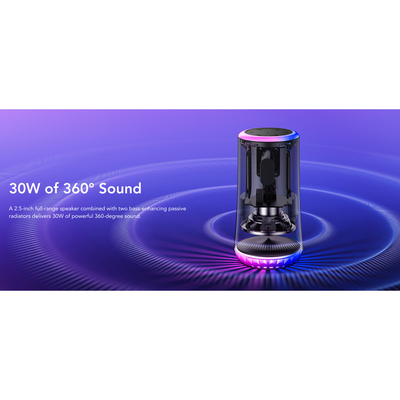 اسپیکر بلوتوثی قابل حمل انکر مدل Glow A3166011 — تصویر ۸