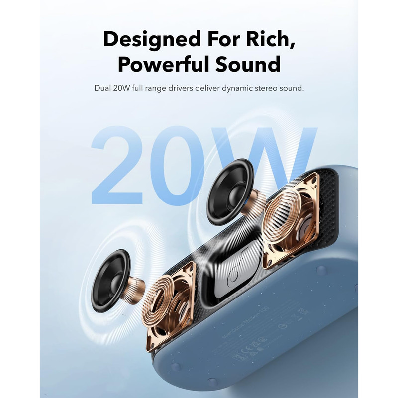 اسپیکر بلوتوثی قابل حمل انکر مدل Soundcore Motion 100 A3133 — تصویر ۶